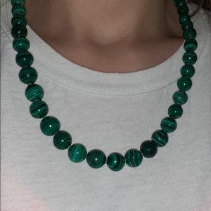 Dark Green Beaded Necklace